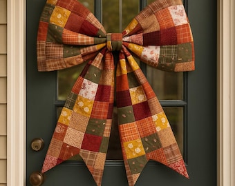 Patrón de costura de lazo acolchado gigante (PDF) / Tutorial de bricolaje para hacer un lazo de tela acolchado grande / Percha para lazo acolchado, ideal para principiantes, decoración navideña y regalo