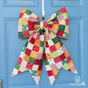 Big Patchwork Bow Pattern PDF | DIY Sewing Guide for Large Fabric Bow | Instant Digital Download