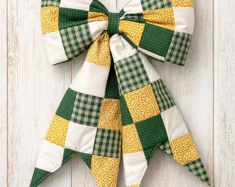 Big Patchwork Bow Sewing Pattern | Large Quilted Bow Pattern | Giant Bow Template | Quilted Bow Sewing Pattern | DIY Door Bow Pattern