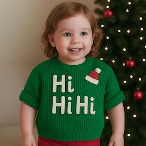 Personalized Hand Embroidered Baby Sweater: Custom Name Gift