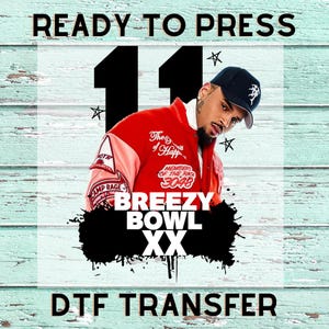 Chris Brown DTF Transfer, Chris Brown X.X  11:11 Tour 2025 Ready to Press, Chris Brown Breezy Heat Press, X.X Vintage DTF