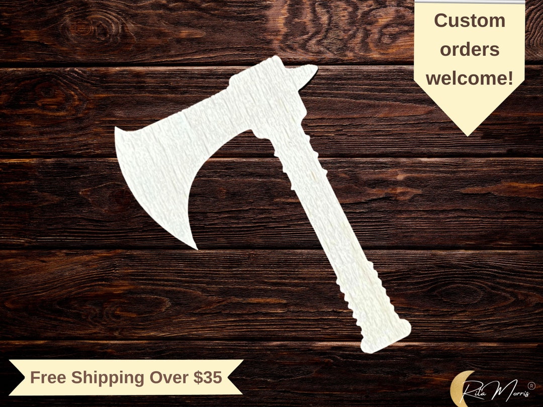Hatchet Wood Cutout Size Choices Unfinished Wood Laser Cutout Shapes