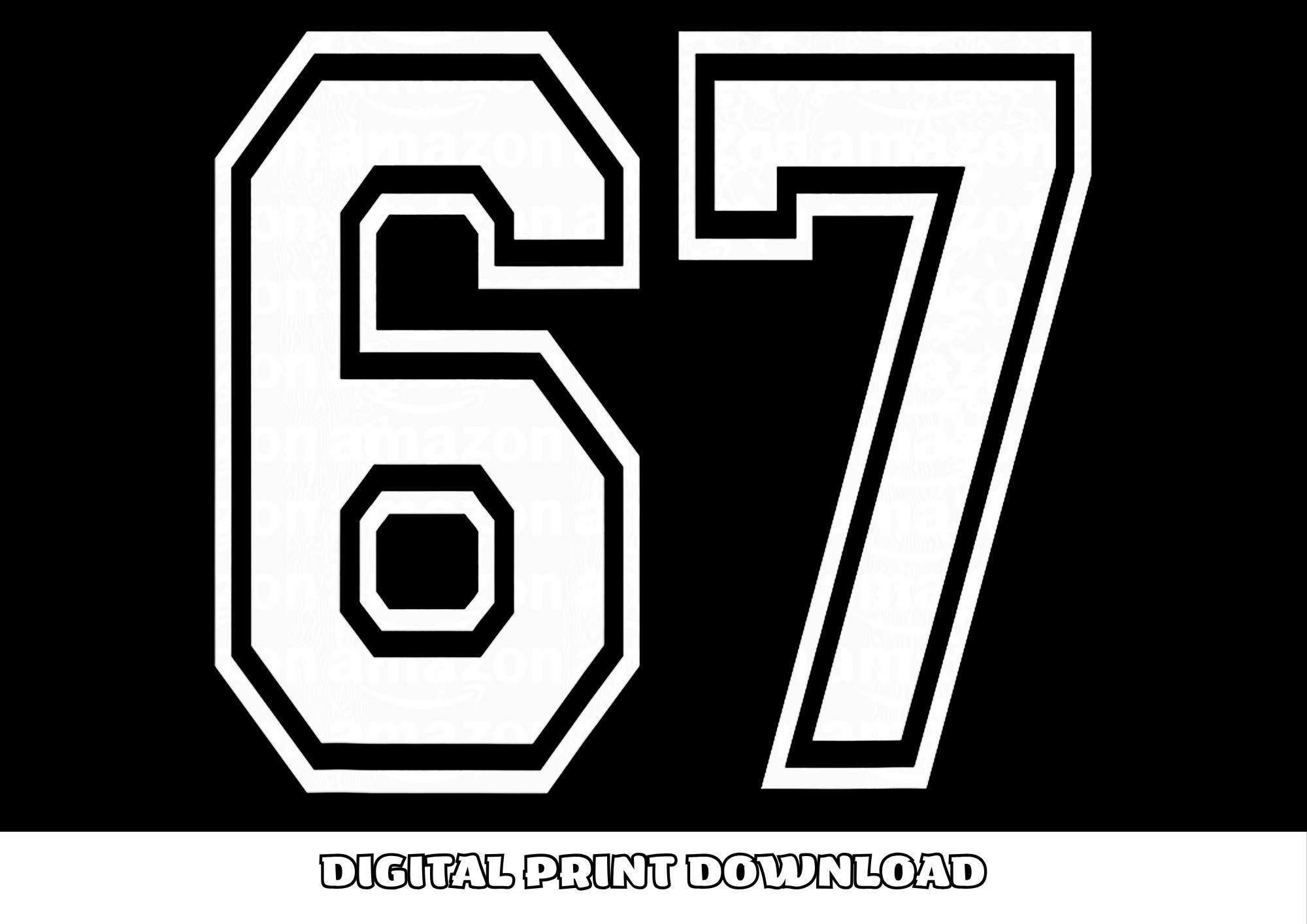 File PNG the Iconic 67 Meme – Viral Social Media Digital Artwork - Etsy