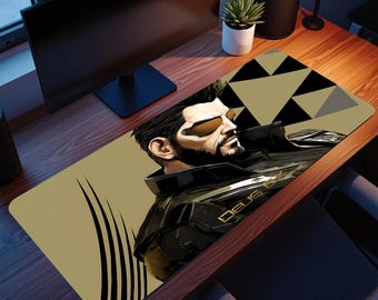 Alfombrilla de ratón para juegos Deus Ex: Impresión personalizada, resistente a derrames