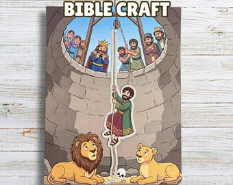 Daniel in The Lions Den Bible Craft For Kids, Old Testament Daniel Bible Story Activity,  Sunday School  Aids, VBS Printable, Come Follow Me