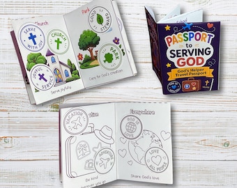 DIY Christian Passport Craft for Kids, Sunday School Lesson Printable, Preschool Church Craft, Faith-Based Kids Mini Book, VBS Activity, LDS