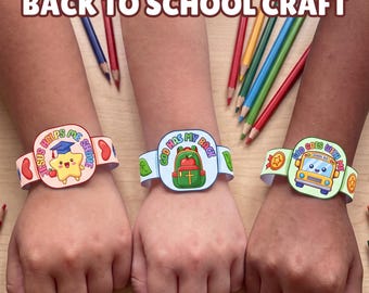 Christian Back to School Coloring Bracelet Craft, Faith Wristbands, Sunday School Activity, Bible Lesson Bracelet Wristband Printable, VBS