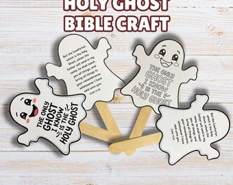 Holy Ghost Fan Craft Printable, The Holy Ghost Is the Only Ghost I Know Activity, John 14:26 Bible Verse Coloring, Fall Sunday School Lesson