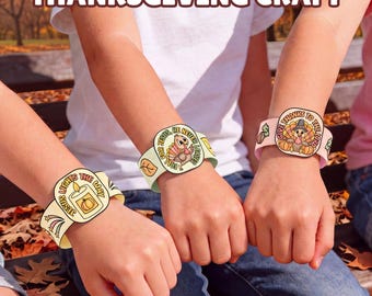 Fall Coloring Bracelet Printable, Christian Wristbands, Fall Sunday School Lesson, Preschool Thanksgiving Craft, Christian Homeschooling VBS