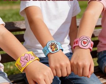 Jesus Loves Me Paper Bracelet Craft, Sunday School Coloring Activity Kids, Faith Wristband Keepsake, Christian Valentines Easter Bible Craft