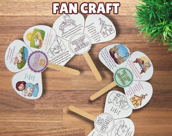 Psalm 23 Fan Craft Printable, The Lord Is My Shepherd Psalm Bible Lesson Kids, Christian Sheep Activity, Bible Verse Craft Sunday School