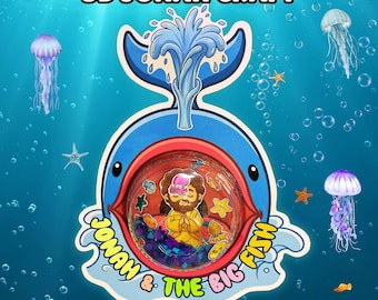 Jonah and the Whale 3D Dome Craft, Jonah & The Big Fish Kids Activity Printable, Sunday School Lesson, Quiet Church