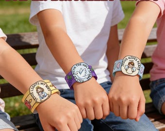 Jesus Is the Light Holy Spirit Jesus Gives Peace Bracelet Craft for Kids, Church Coloring Activity, Faith Wristband Keepsake, Bible Craft