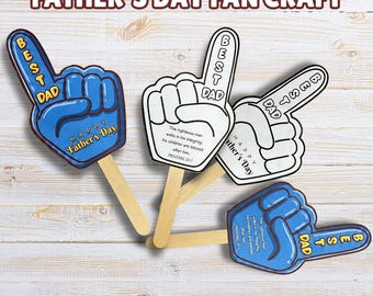 Father's Day Bible Fan Craft for Kids Proverbs 20:7 Christian Craft Preschool Fathers Day Color Cut & Paste Activity Sunday School Lesson