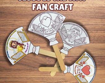 Jesus Is the Way Bible Craft Printable, Church Paddle Fan, John 14:6 Bible Verse Coloring, John 10 9 Bible Lesson, Jesus Coloring Activity