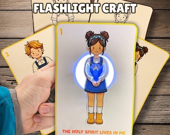 The Holy Spirit Lives in Me Flashlight Activity, 1 Corinthians 6:19 Shine-a-Light Craft, Easy Sunday School Holy Spirit Activity, Church