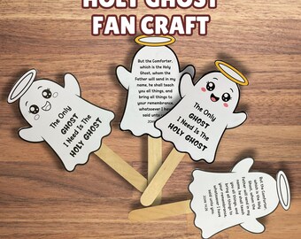 Holy Ghost Lesson Kids Craft, Only Ghost Holy Ghost Church Fan, Fall Bible Verse Coloring, Fall Bible Lesson, Sunday School Fall Activities