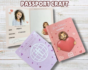 Jesus Follower Passport Craft, Preschool Church Craft, Christian Kids Bible Printable, Sunday School Lesson, VBS Activity,  Homeschool, LDS