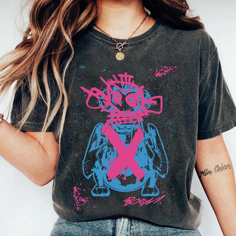 Arcane Jinx Monkey Graffiti T-Shirt, League of Legends Fan Tee image 2