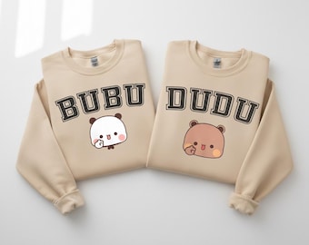 Bubu Dudu Sweatshirt | Passendes Paar Sweatshirt, Minimalist Bear Design