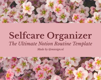 Self-Care Notion Template | Minimal Wellness Planner, Daily Routine Organizer & Habit Tracker | Digital Download | Notion  Planner Template