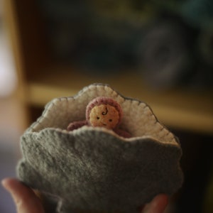 Baby Mermaid and Shell Pattern Hand Sewing Pattern Felt Pattern Mermaid ...