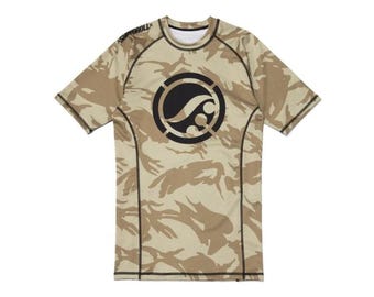 Army Style Tan Camo NoGi  Grappling Shorts & Rash Guard | Brazilian  Training Gear | Combat Sports Apparel