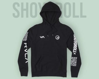 Felpa con cappuccio RVCA x Shoyoroll Defer Vaxsyr - Streetwear nera