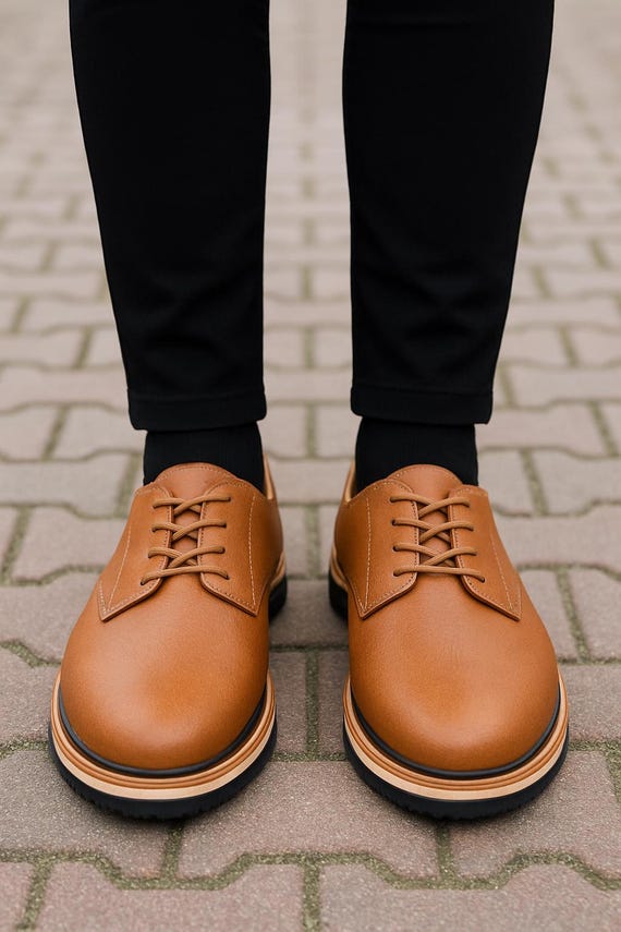 Handmade Brown Leather Oxford Barefoot Shoes  Zero Drop Wide Toe Box Men's  Dress Shoes, Minimalist Casual Leather Footwear, Work Shoes - Etsy Israel