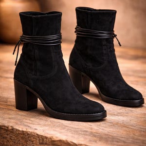 Low Heel Dress Ankle Boots