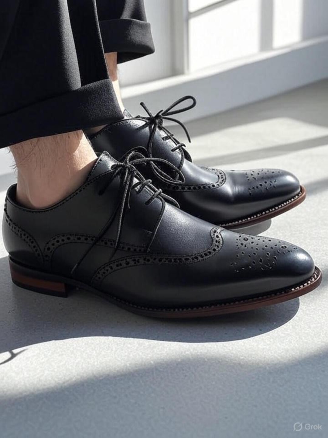 Black Tie Oxford Oxford Shoes Small Leather Art