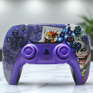 Anpassad PS5-kontroll med paddlar – "Joker Cards"-design – Modifierad DualSense – Personlig PS5-present till spelare