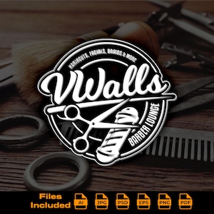 Custom Barber Logo, Razor Logo, Beard Logo, Scissors Logo, Haircut Logo, Barber Pole Logo, Beauty salon logo, Hair salon logo, Fade logo