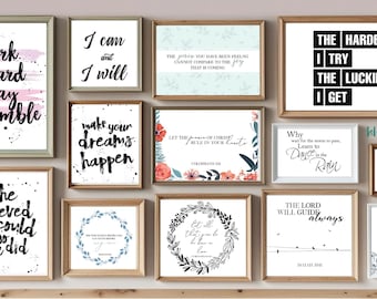 Motivational Quotes Office Wall Art: Modern Printable Decor (Digital Download)