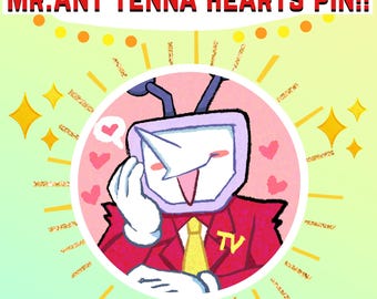 Pin de botón con corazones GRANDES de Mr.Tenna Deltarune