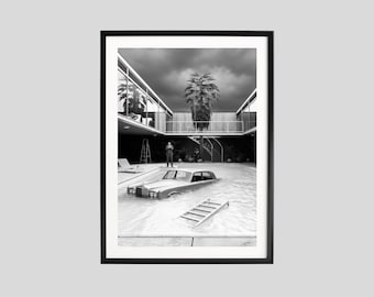 Vintage Car Poster, Black and White Designer Wall Art, Luxury Fashion Print, Retro Car Artwork, Hypebeast Printable Wall Decor