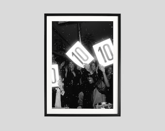 10 Point Scoreboard Poster, Motivational Wall Art Print, Black and White Minimal Design, Hypebeast Room Decor, Performance Rating Sheet