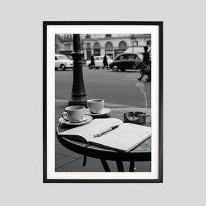 Affiche Art Noir Et Blanc - Tasse De Café, Impression Giclée A3 Par Rik.Rocks