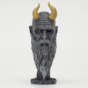God of War Mimir Bust Statue | Handmade Painted Ragnarok Collection Figurine