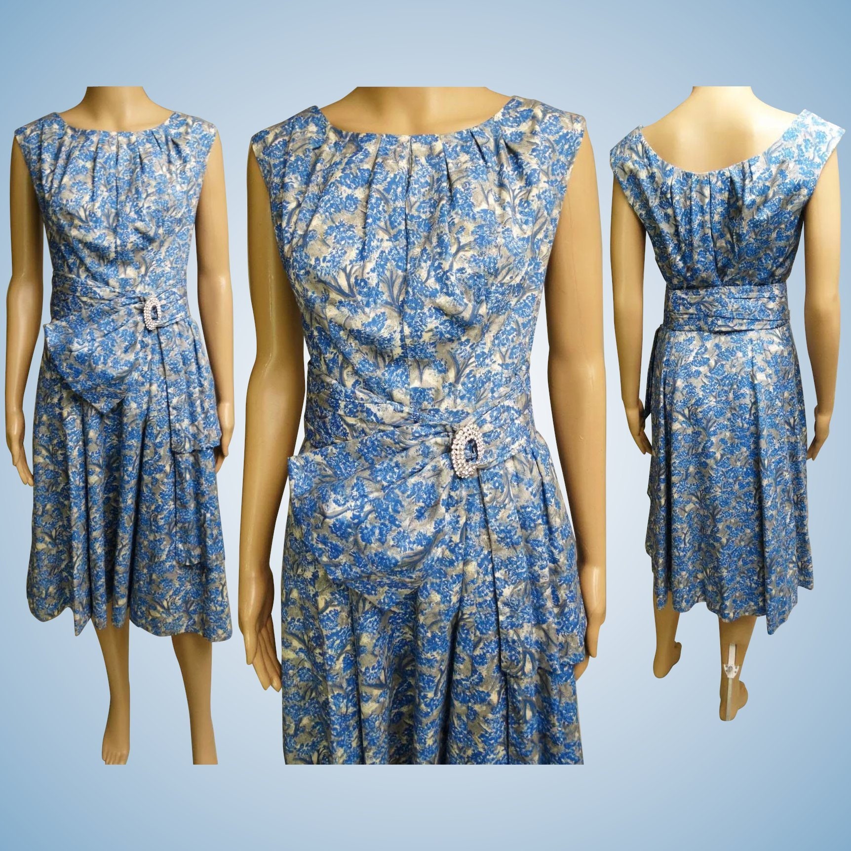 Vintage 1950s Dress//50 Dress//floral//rockabilly//full Circle - Etsy