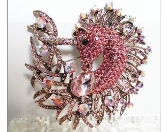 GORGEOUS Rhinestone Brooch Unicorn