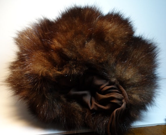 Dark Brown Fox Fur Muff, Vintage Fox Fur Muff, Re… - image 6