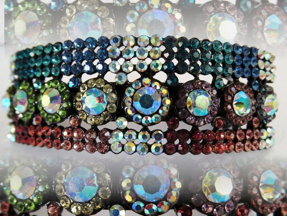 Rhinestone Barrette | Multi Colored Rhinestone Bar