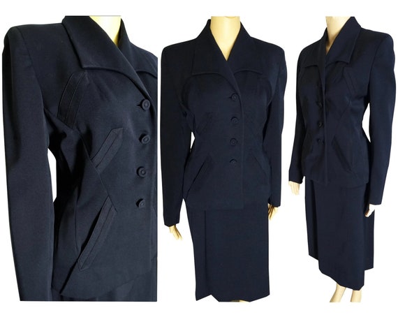 1940s Suit // Franklin Simon Gabardine Suit // vi