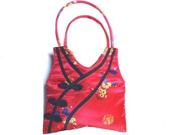 Vintage 1960s Handbag Purse Bag 60s Oriental Purse