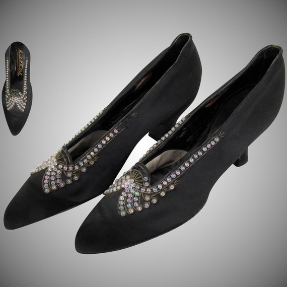 1920's Flapper Shoes Gatsby Glass 