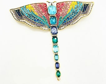 Heidi Daus "Goddess of Creativity" Crystal Dragonfly Brooch