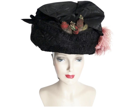 1900s Edwardian Hat//Authentic Antique Hat / 1900s