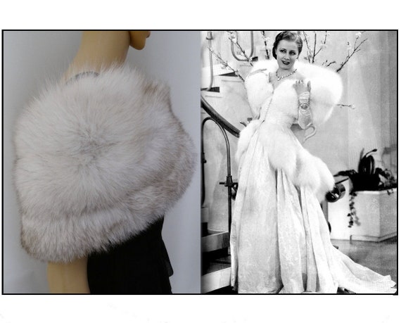 Fox Fur Stole | Genuine Fox fur wrap stole cape sh