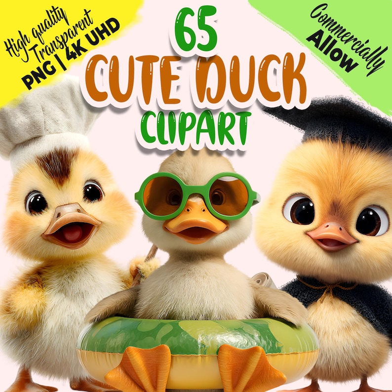 Duck Clipart Bundle, Farm Animal 65 Pngs (digital Download - Etsy